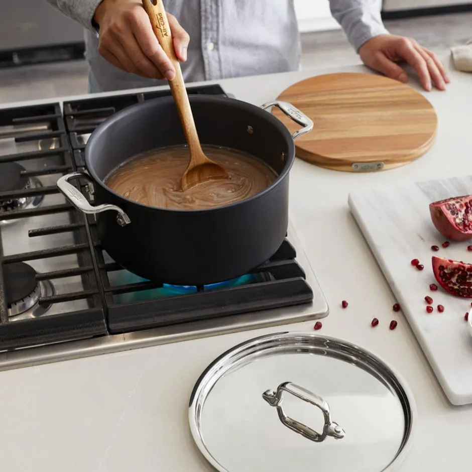 All-Clad Acacia Wood Trivet and Spoon; 2 Piece Set