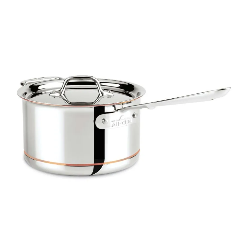 All-Clad Copper Core 5-Ply 4 Quart Saucepan | 4 QT Pan |