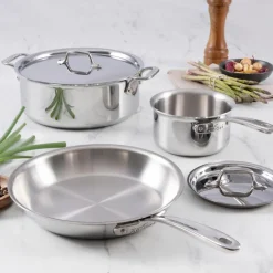 All-Clad D3 Everyday Stainless 3-Ply Bonded Cookware, 5 Piece Set |