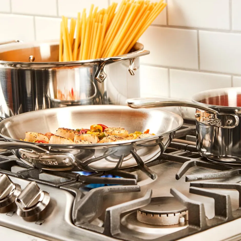 All-Clad D3 Everyday Stainless 3-Ply Bonded Cookware, 5 Piece Set |