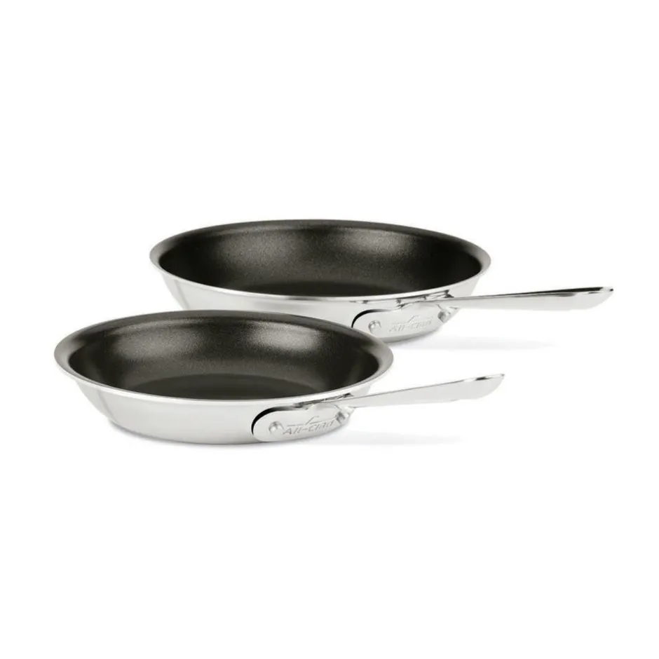 All-Clad D3 Pro Nonstick 3-ply Bonded Cookware, Fry pan Set, 8 and 10 inch