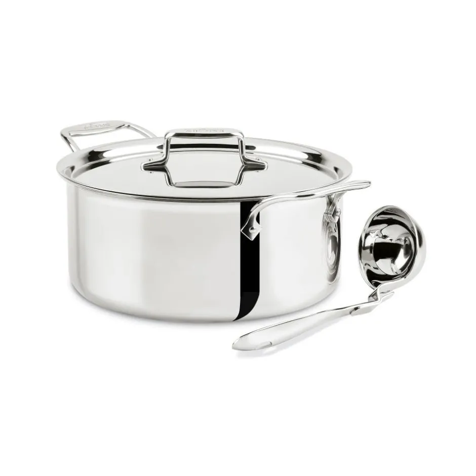 All-Clad D5 Stainleess Polished 5-ply Bonded Soup Pot 6 Quart |