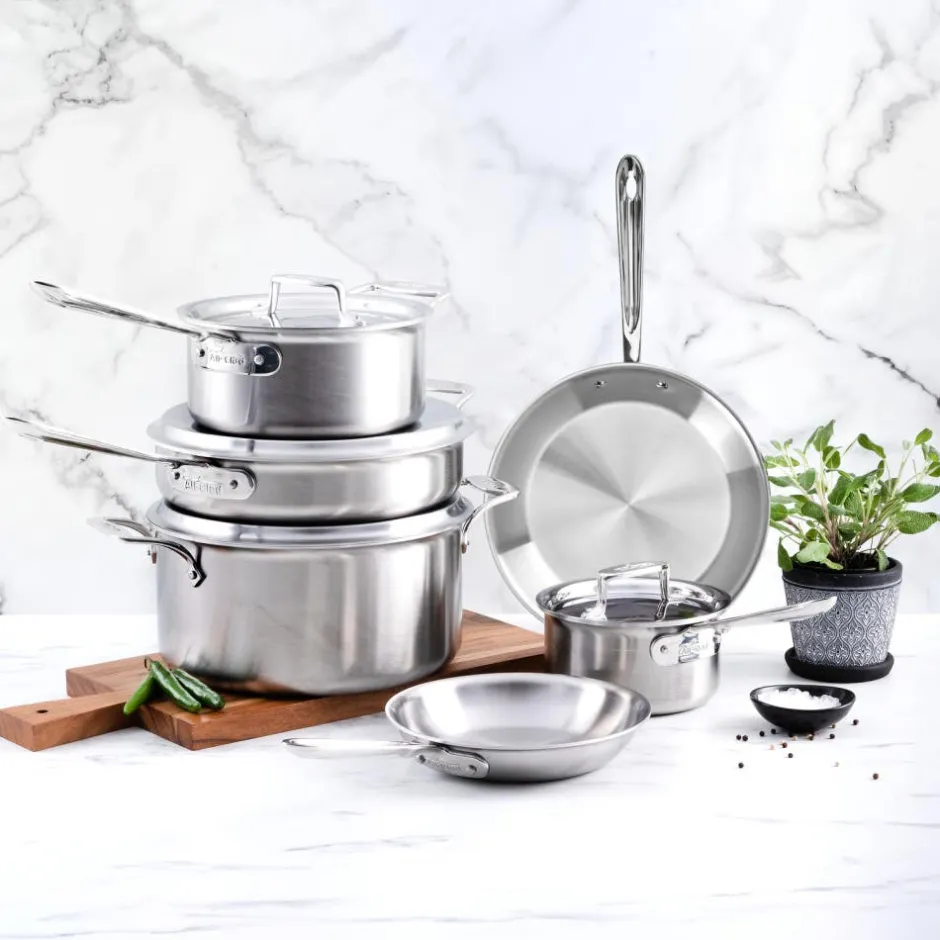 All-Clad D5 Stainless 5 Piece Cookware Set | 5 Piece Pan Set |