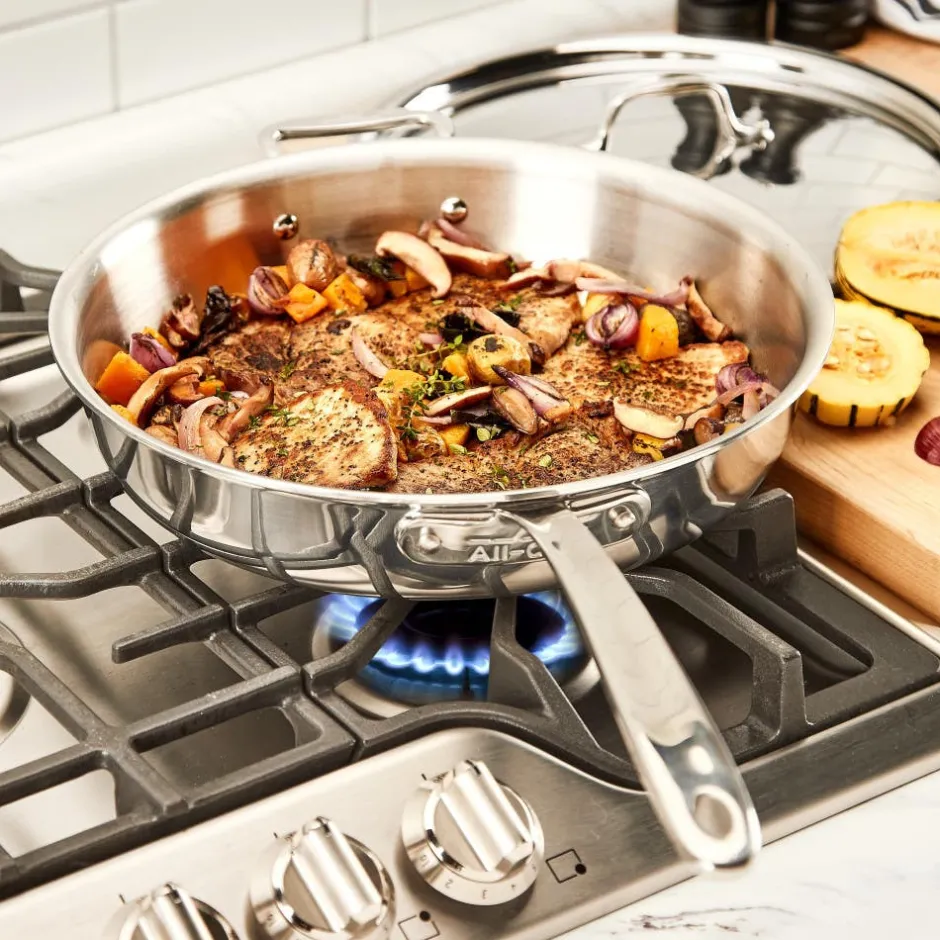 All-Clad D3 Stainless Everyday, 3 Piece Pots and Pans Cookware Set
