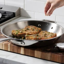 All-Clad D3 Stainless Everyday 3-ply Bonded Cookware, Fry Pan Set, 10.5 and 12.5 inch