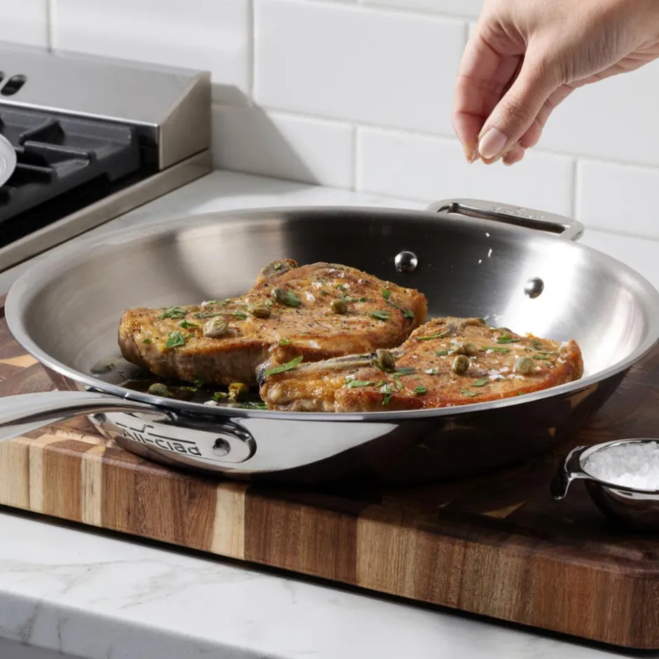 All-Clad D3 Stainless Everyday 3-ply Bonded Cookware, Fry Pan Set, 10.5 and 12.5 inch