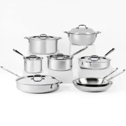 All-Clad D3 Stainless 3-ply Bonded Cookware Set, 14 piece Set