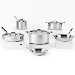 All-Clad D3 Stainless 3-ply Bonded Cookware Set, 10 piece Set