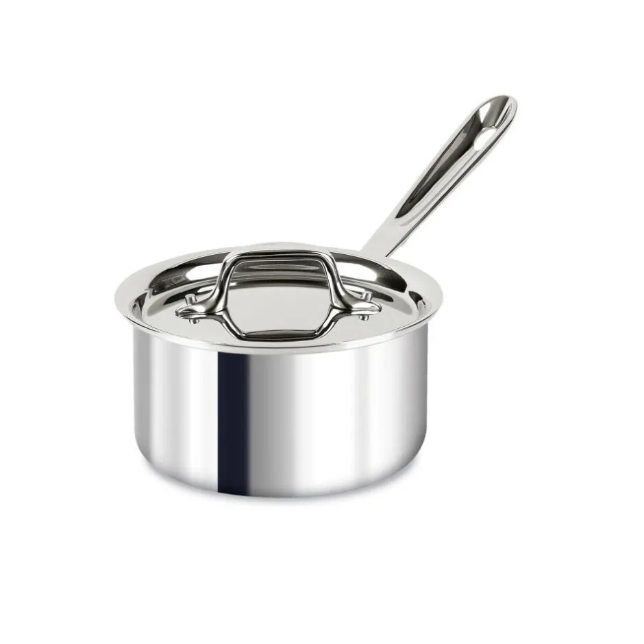 All-Clad D3 Stainless 3-ply Bonded Cookware, Sauce Pan with lid, 1.5 quart