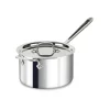 All-Clad D3 Stainless 3-Ply Bonded Cookware, Sauce Pan with Lid, 4 quart