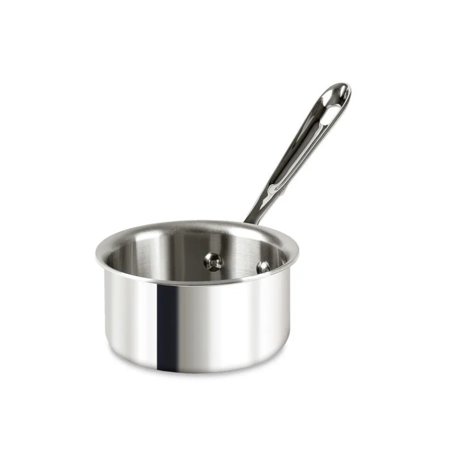 All-Clad D3 Stainless 3-ply Bonded Cookware, Butter Warmer with pour lip, 0.5 quart