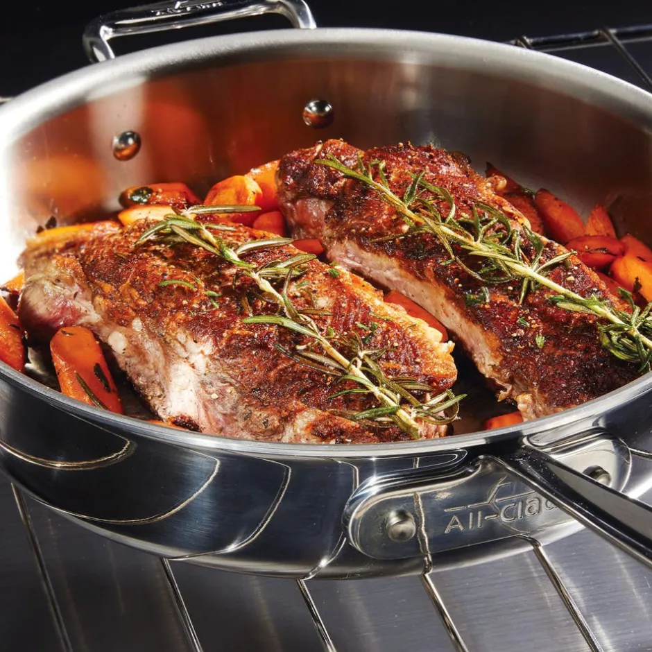 All-Clad D3 Stainless 3-Ply Bonded Cookware Set, 8 Piece Set