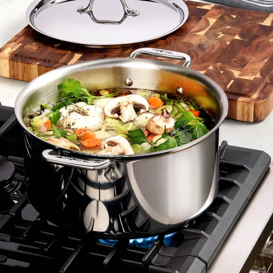 All-Clad D3 Stainless 3-ply Bonded Cookware Set, 10 piece Set