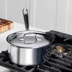 All-Clad D3 Stainless 3-ply Cookware, 2 qt Sauce Pan With Lid |