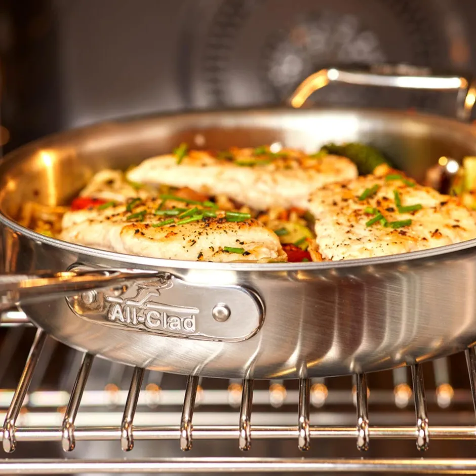 All-Clad D5 Stainless Polished 5-ply Bonded Cookware, Wok, 14 inch
