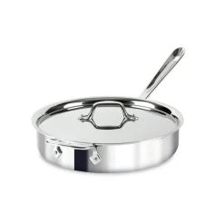 All-Clad D3 Stainless Steel Sauteuse Pan | 3 QT Saute Pan |
