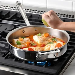 All-Clad D3 Stainless Steel Sauteuse Pan | 3 QT Saute Pan |
