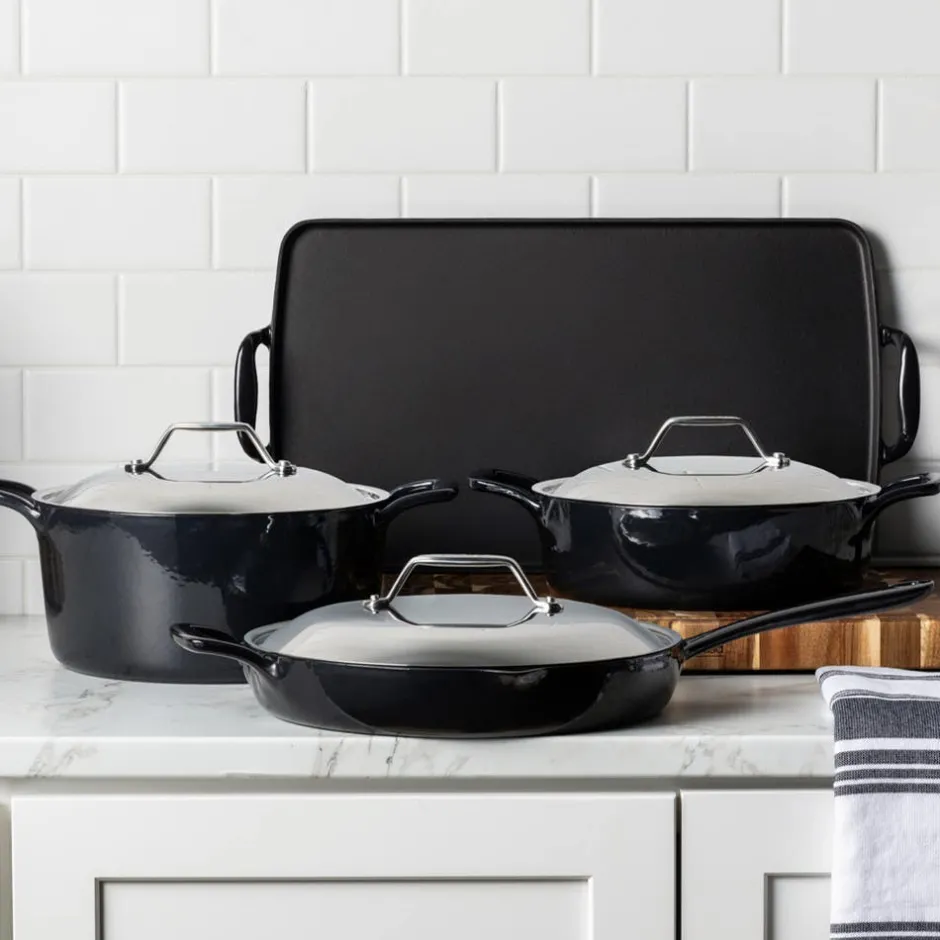 All-Clad Enameled Cast Iron, Skillet with Lid, 12 Inch
