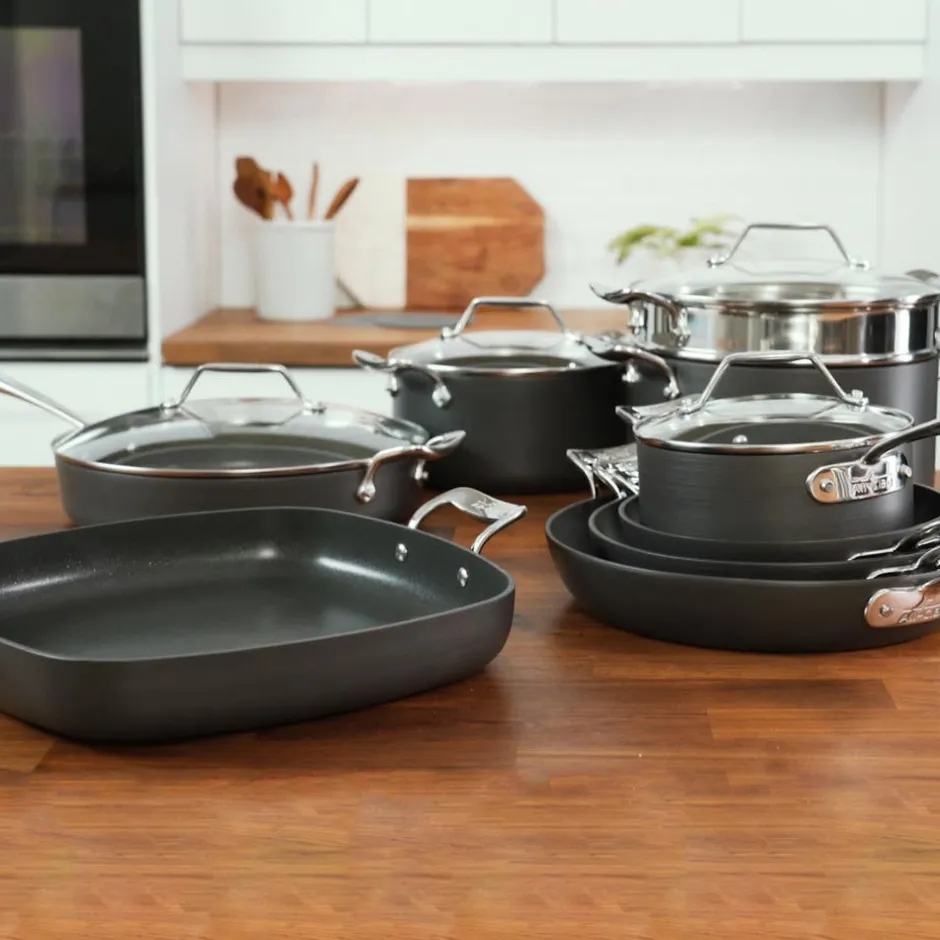 All-Clad Essentials Nonstick Cookware Set, 13-Piece |