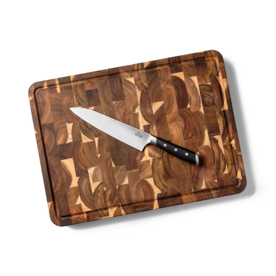 All-Clad Forged Knives 2 Piece Set; Cutting Board & 8 inch Chef's Knife