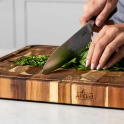 All-Clad Forged Knives 2 Piece Set; Cutting Board & 8 inch Chef's Knife