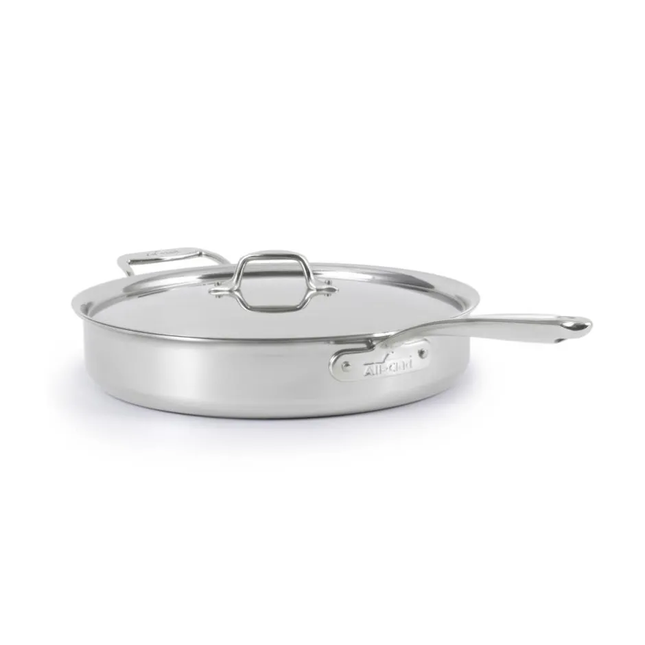 All-Clad G5® Graphite Core Stainless Steel 5-ply Bonded Cookware, Sauté Pan with Lid, 6 quart