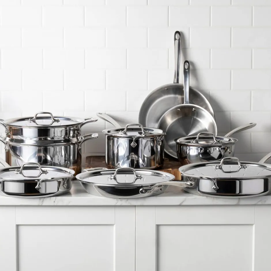 All-Clad G5® Graphite Core Stainless Steel 5-ply Bonded Cookware, 15 Piece Set