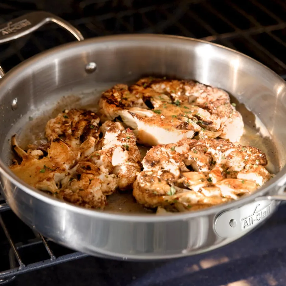All-Clad G5® Graphite Core Stainless Steel 5-ply Bonded Cookware, Sauté Pan with Lid, 6 quart