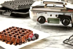 All-Clad Gourmet Stainless Steel Digital Waffle Maker with Removable Plates; 4 slice