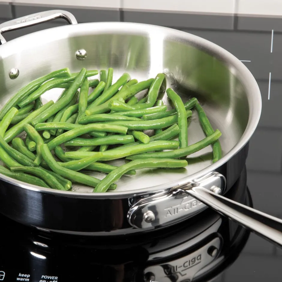 All-Clad 10-Inch Fry Pan / D5 Polished Stainless Steel Precision Cooking