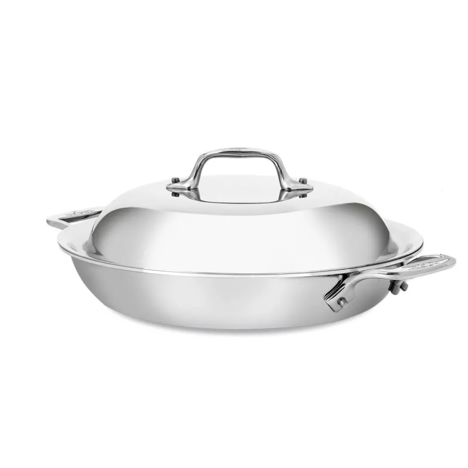 All-Clad 10.5-Inch Sear and Serve Skillet / D3 Stainless Steel Perfection