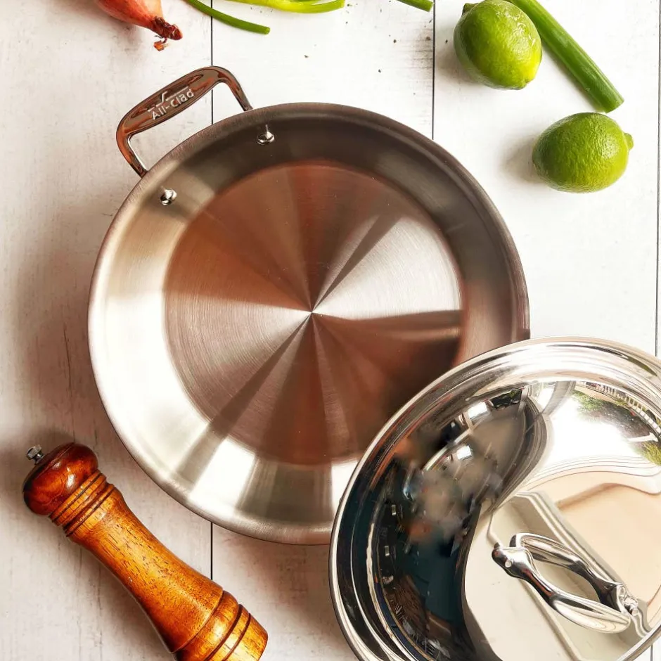 All-Clad 10.5-Inch Sear and Serve Skillet / D3 Stainless Steel Perfection