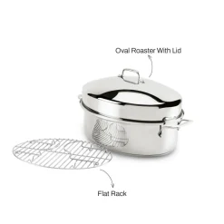 All-Clad 15-Inch Stainless Steel Oval Roaster I