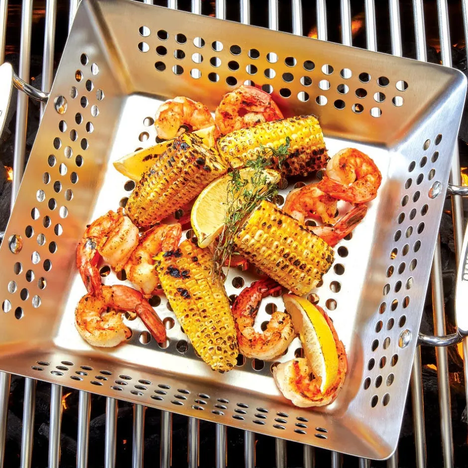 All-Clad 11-Inch Stainless Steel Square Basket / Outdoor BBQ Accessory
