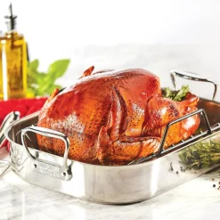All-Clad Large Stainless Steel Roaster Pan with Rack |