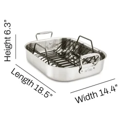 All-Clad Large Stainless Steel Roaster Pan with Rack |