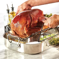 All-Clad Large Stainless Steel Roaster Pan with Rack |