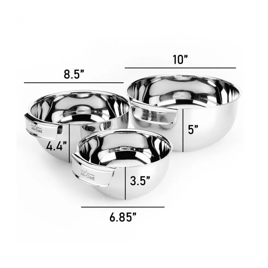 All-Clad Mixing Bowls | Stainless Steel Mixing Bowls Set |