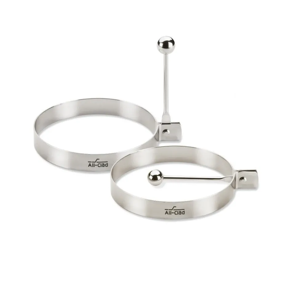 All-Clad Outdoor Accessories, Stainless Steel 4 inch Egg Ring Set, 2 Piece