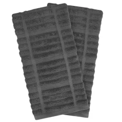 All-Clad 2-Pack Pewter Grey Kitchen Towel Set / Soft, Absorbent and Timeless Kitchen Towels
