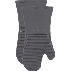 All-Clad 2-Pack Pewter Grey Oven Mitt Set / Classic Elegance Meets Heat Protection