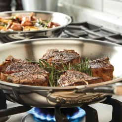 All-Clad 2-Piece Deep Skillet Set / D5 Polished Stainless (8.5-inch and 10.5-inch)