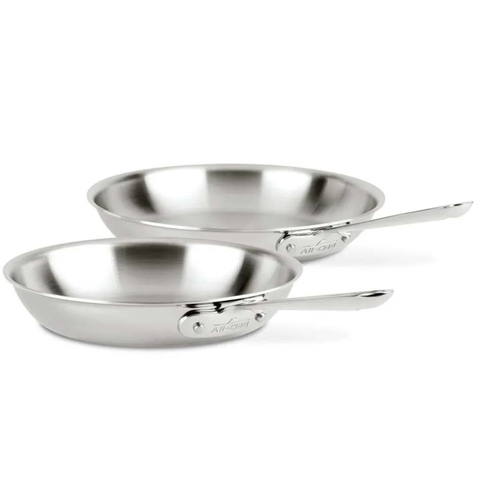 All-Clad 2-Piece Fry Pan Set / D3 Stainless Steel (10-inch and 12-inch)