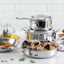 All-Clad 7-Piece Pots and Pans Set / D3 Stainless Everyday Collection