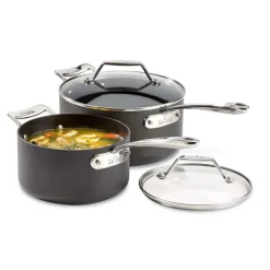 All-Clad 2-Piece Sauce Pan Set / 2.5 and 4 Quart Essentials with Lids
