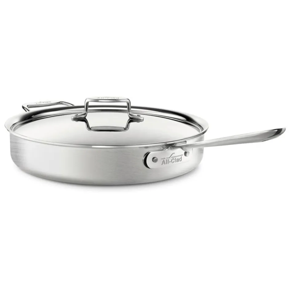 All-Clad 6-Quart Saute Pan with Lid / D5 Brushed Stainless Essential