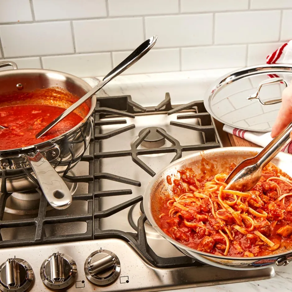 All-Clad 5.5 Quart Stainless Steel Ragù Pan with Lid |