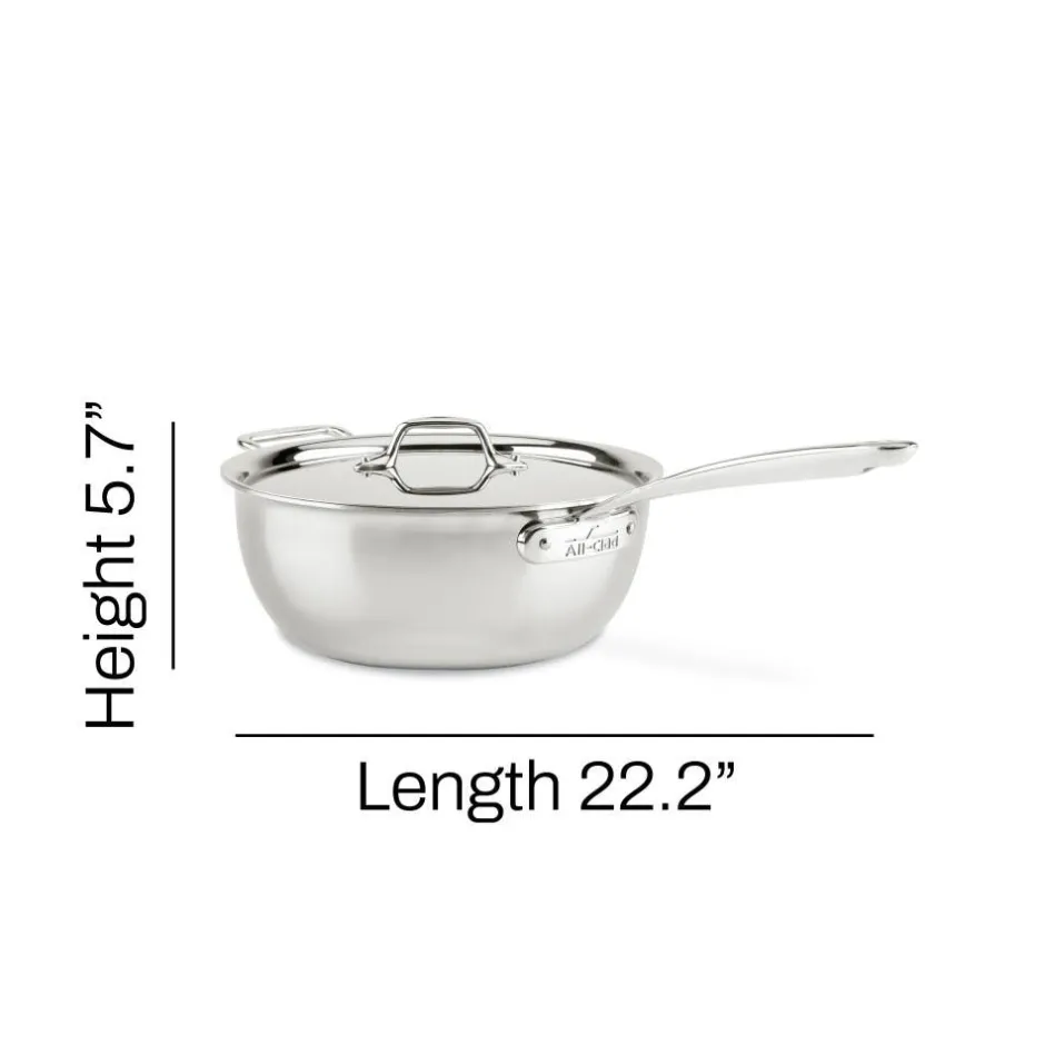 All-Clad 5.5 Quart Stainless Steel Ragù Pan with Lid |