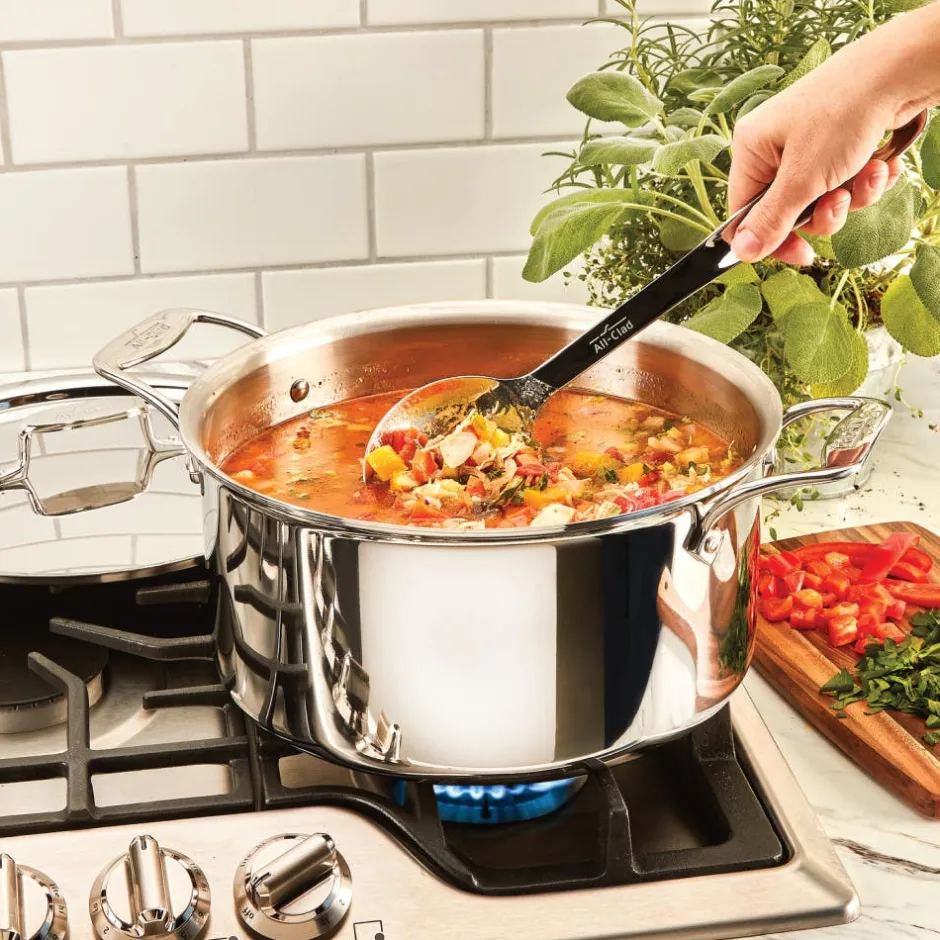 All-Clad 8-Quart Stockpot with Lid / D5 Polished Stainless Cooking Excellence
