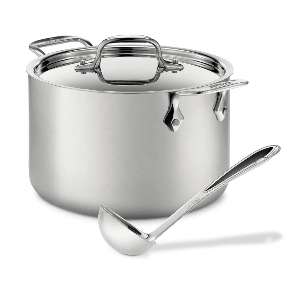 All-Clad Soup Pot and Ladle Set / 4-Quart Stainless Steel Cooking Essentials
